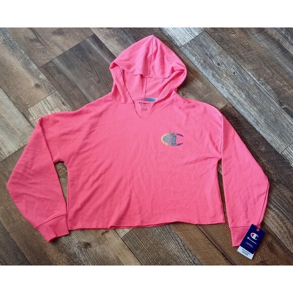 NWT Women's Champion Campus French Terry Hoodie, Pinky Peach, Small - Picture 2 of 9
